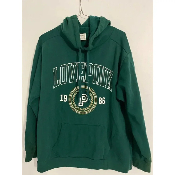 Victoria's Secret Pink Women Pullover Hoodie Sweatshirt Green Size Small - Picture 1 of 9